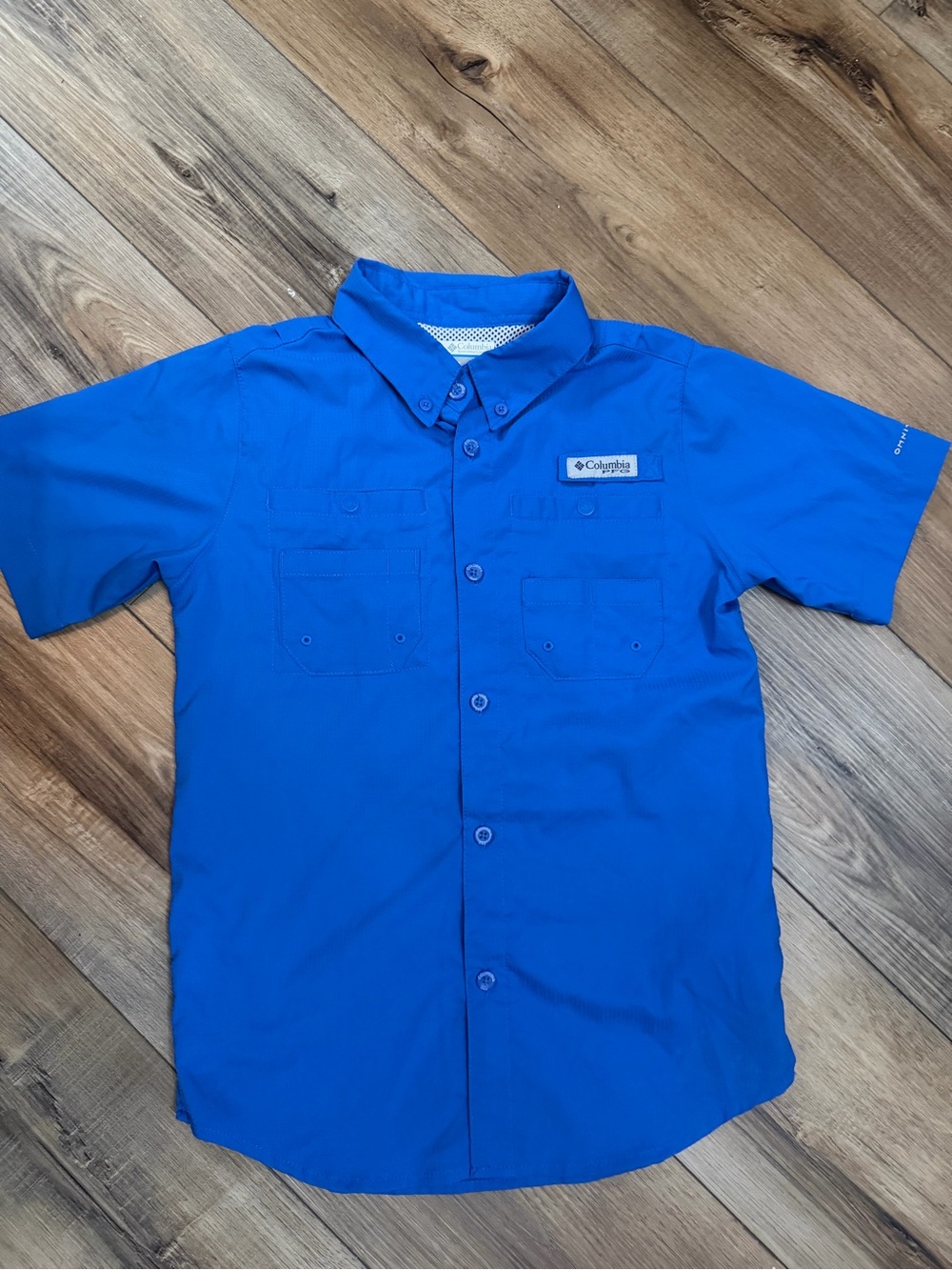 Columbia Boys' Royal Blue Short-Sleeve Button-Down Shirt